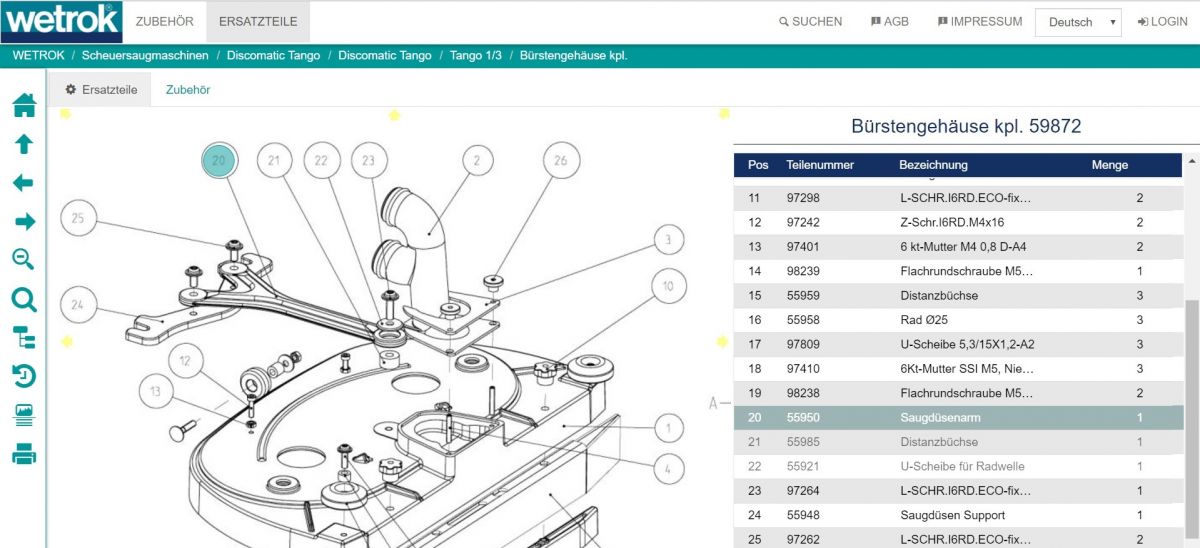 Interaktiver Ersatzteilkatalog mit integriertem Webshop